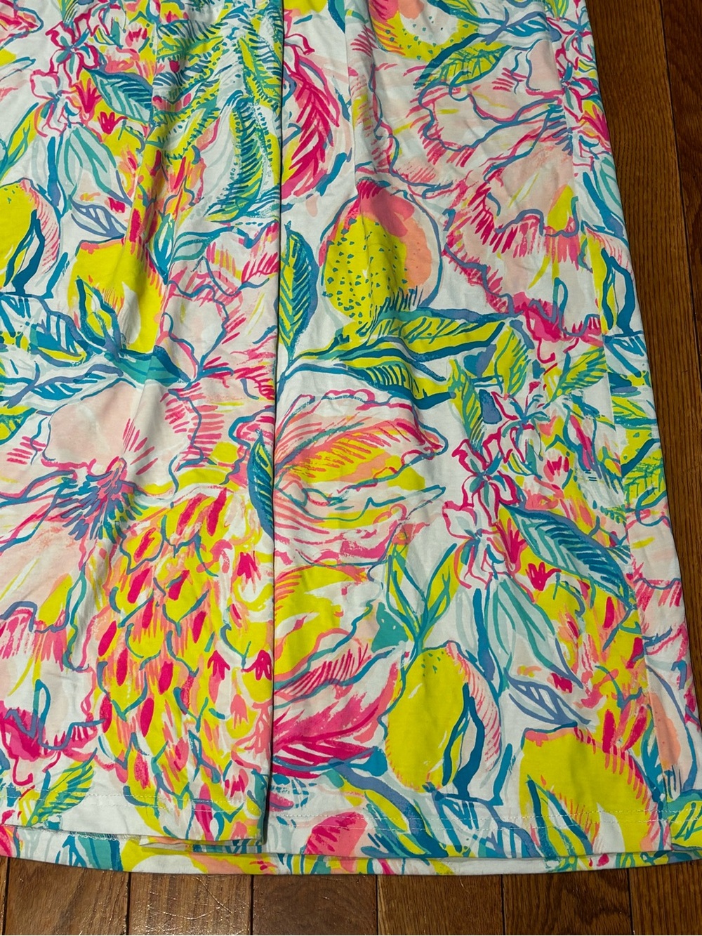 Lilly Pulitzer Bright Pink, Yellow & Blue Tropical Print Dress - Picture 2 of 8